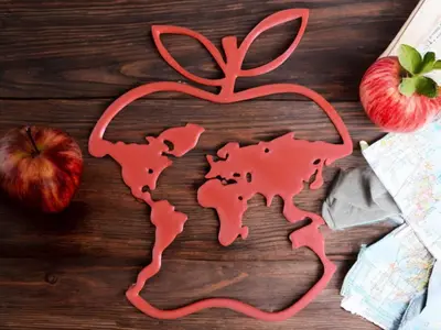 Decorative wall apple