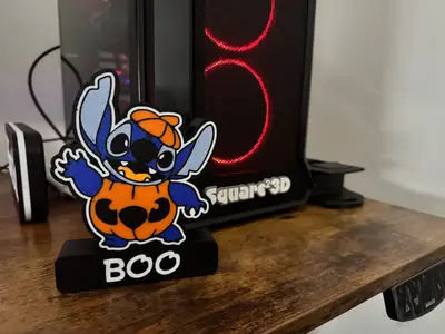 Halloween Stitch Custom Name Lightbox