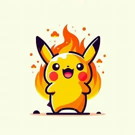 Llavero Pikachu fuego