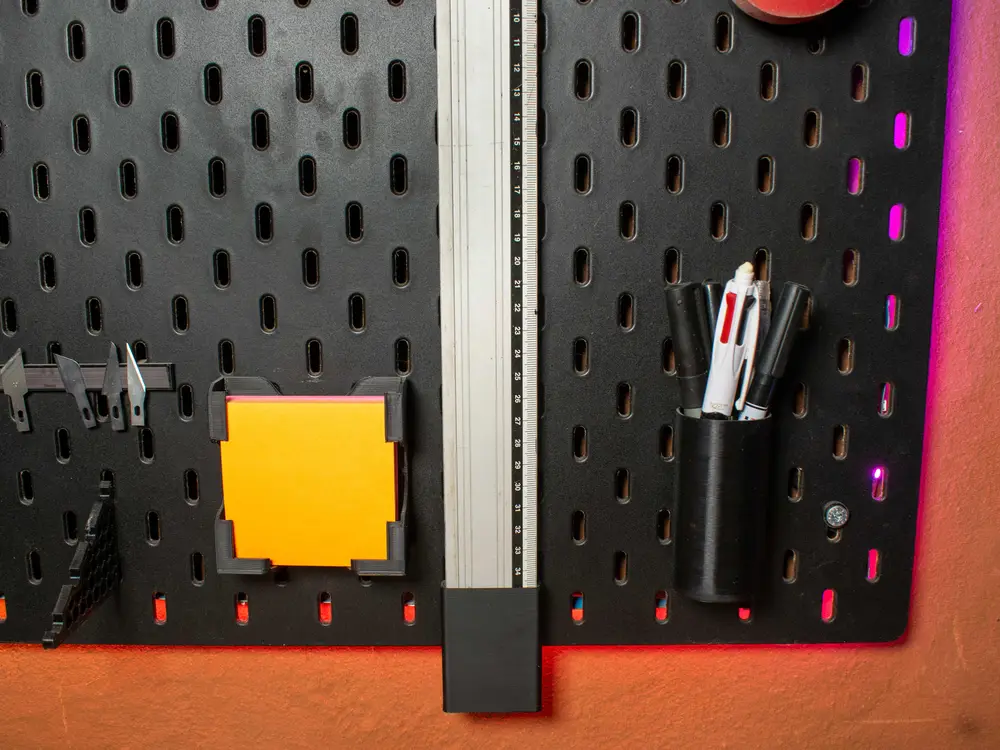 ruler support for ikea skadis