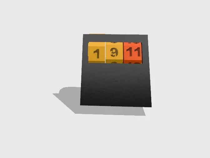Day Month desk calender