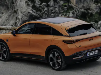Orange toy car