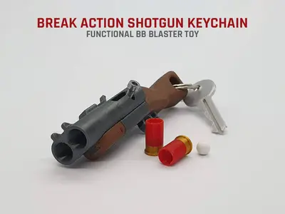 Break Action Shotgun Keychain — Functional Blaster