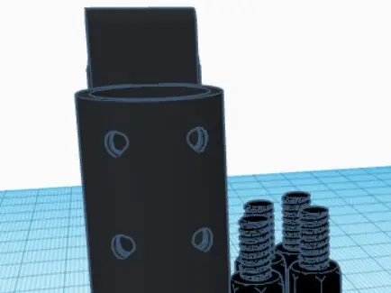 laser pointer holder for nerf tactics (fully 3d printable)