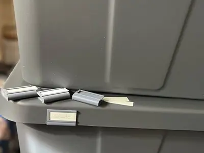 IKEA Klämtare Storage box label