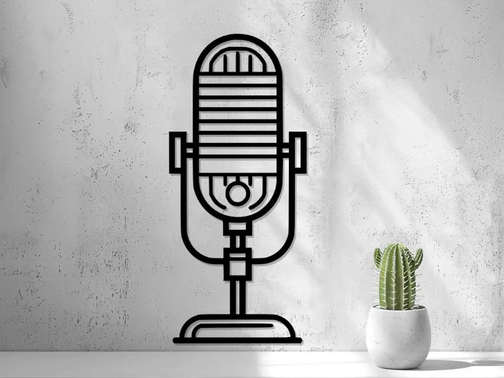 Microphone Wall Art