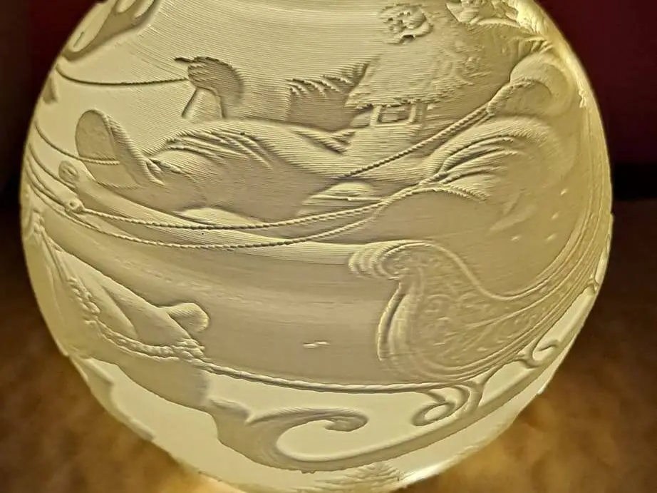 Christmas litophane ball