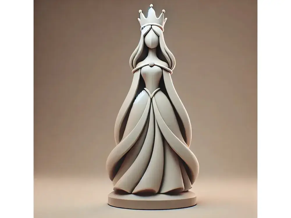Fantasy-style queen chess piece