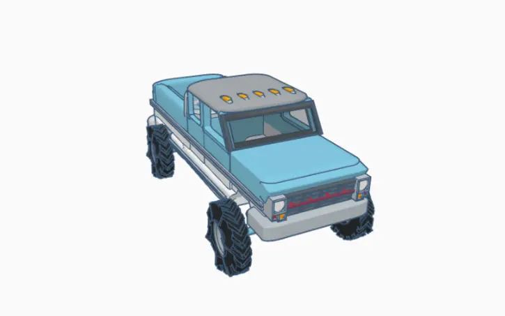 Blue-white Pickup