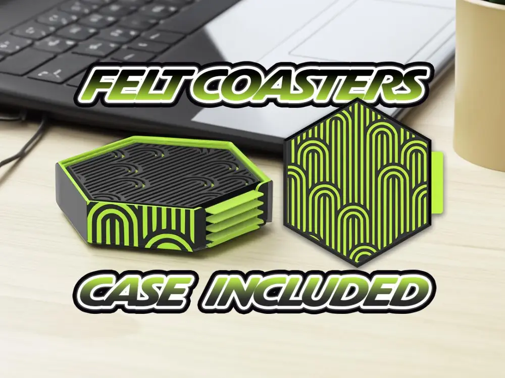 Felt Coasters with case