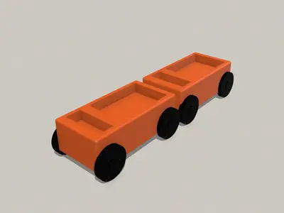 2 Carriage Train Storage Box
