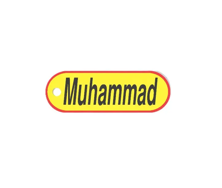 Muhammad Custom Keychain