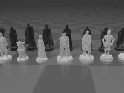 Star Wars-themed Chess Pieces (AI-generated)