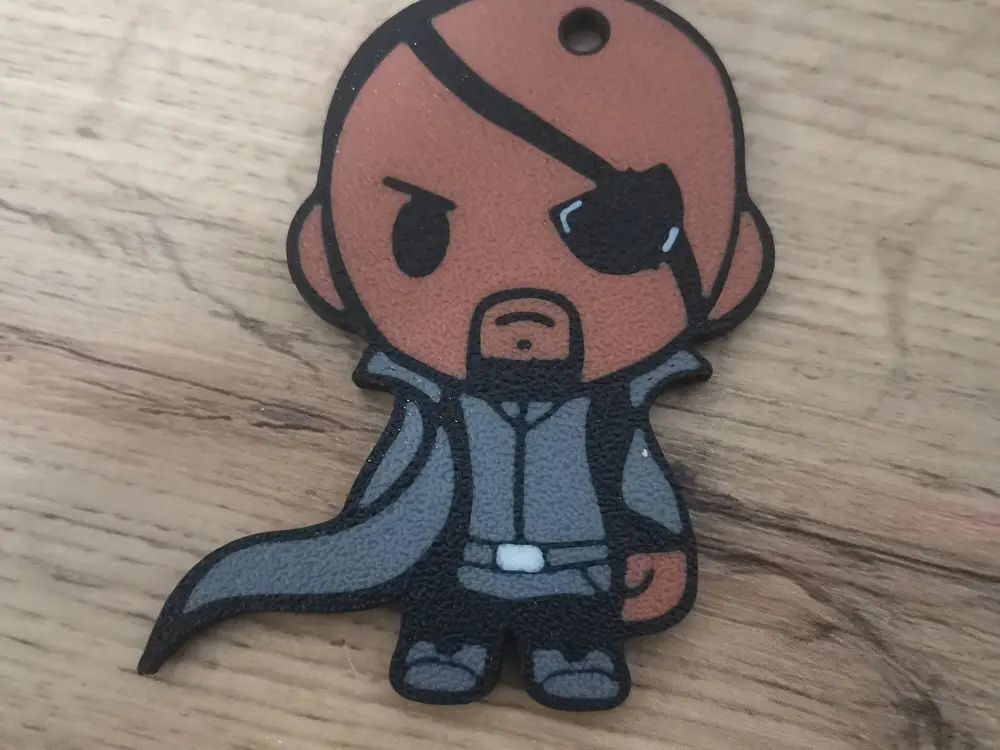 Multicolor Nick Fury keychain