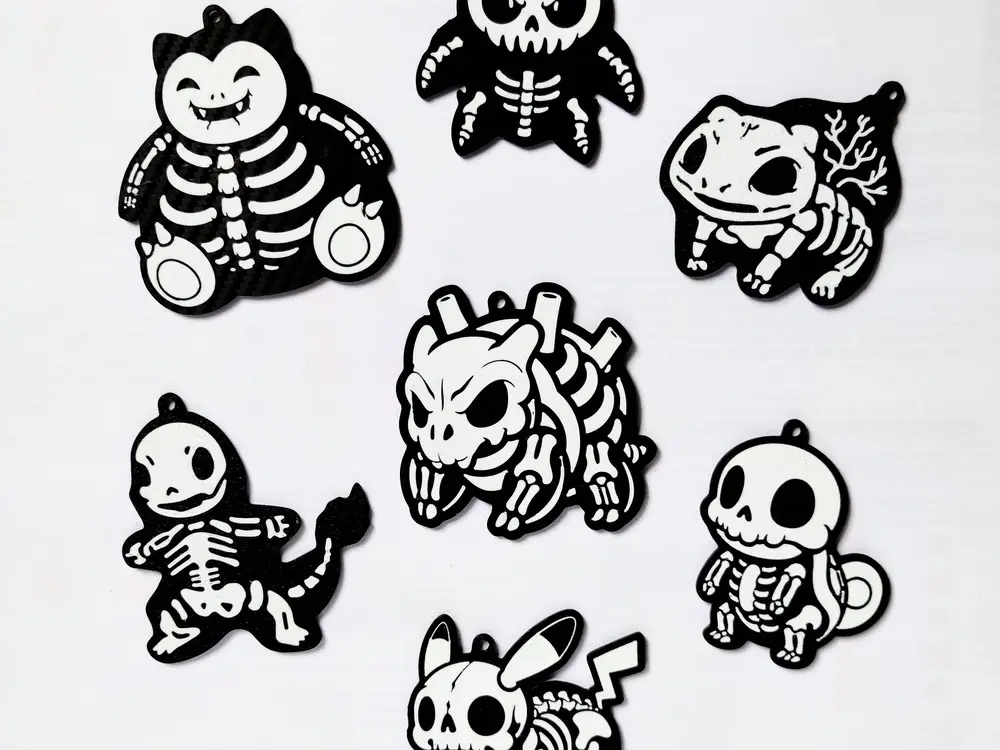 Pokemon Skeletons Keychains