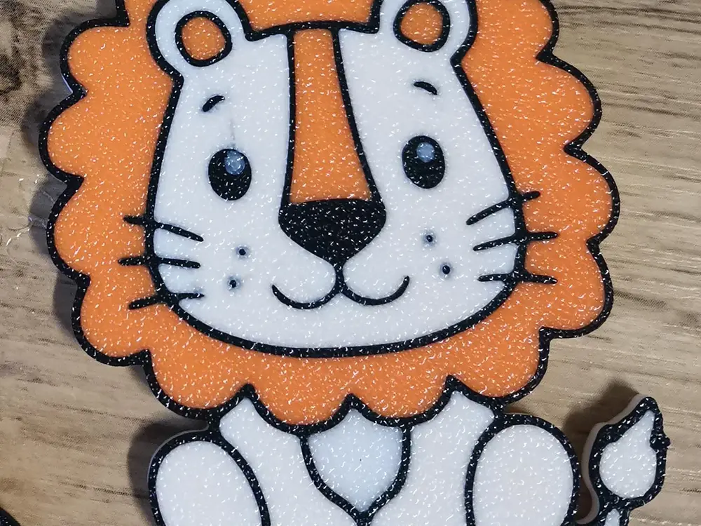 Multicolor lion keychain