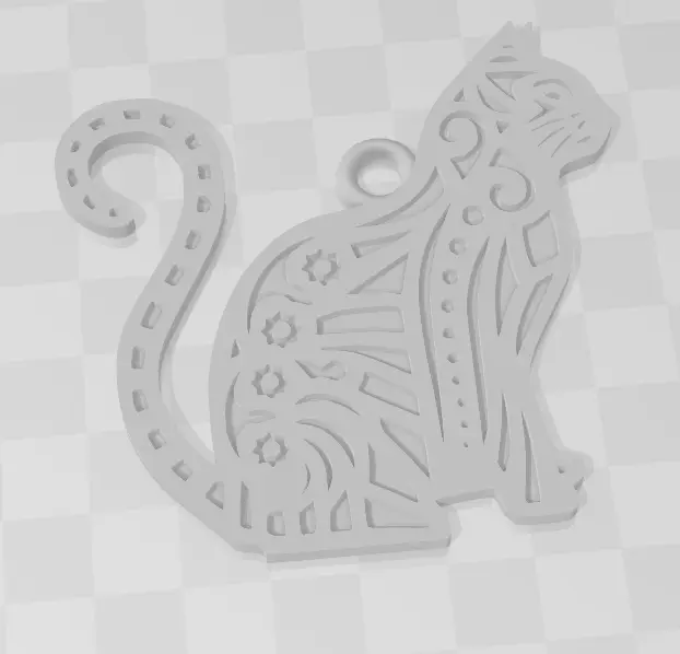 llavero gato mandala