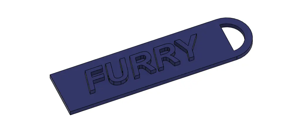 "FURRY" key tag