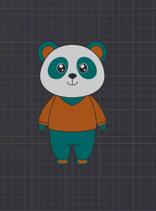 Lindo Panda 2d Multicolor