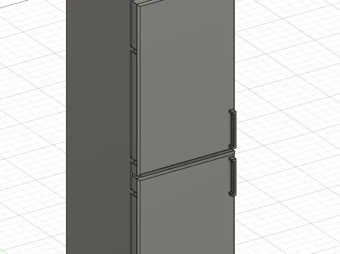 Double door fridge 1:12