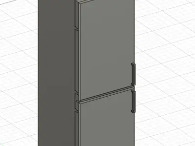 Double door fridge 1:12