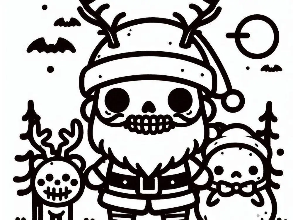 Horror Santa With Deer