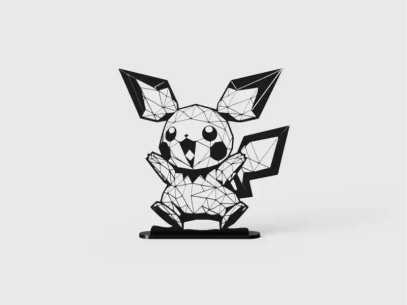 Geometric Pichu low poly