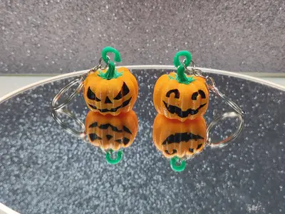 Halloween Pumpkin Keychain