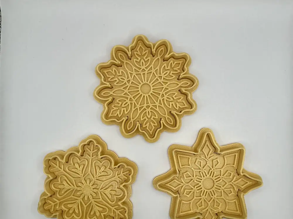Snowflake cookie cutter / stamp 03