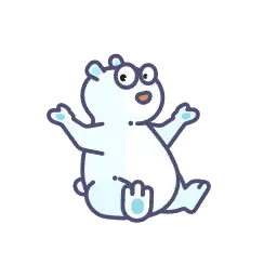 Polar bear keychain