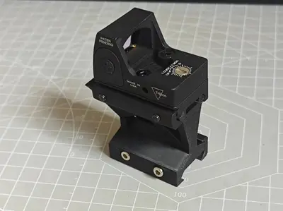 瞄具增高架带一度倾角