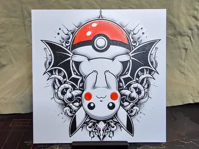 Upside down Pikachu - HueForge