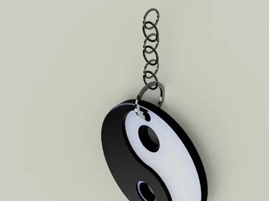 Yin and Yang keychain