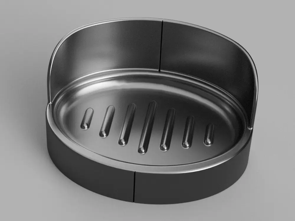 Soap dish with back