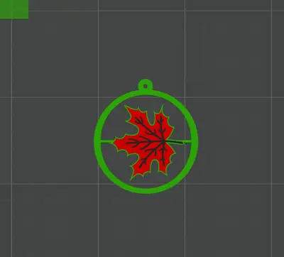 Thanksgiving Maple Leaf Keychain