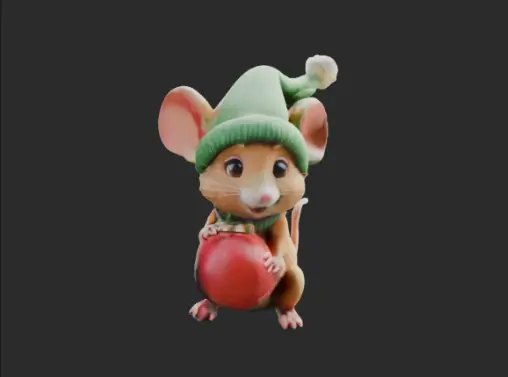 Christmas Mouse Keychain
