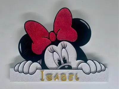 targa Minnie con nome