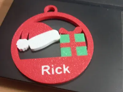 Customizable christmas gift tag / ornament