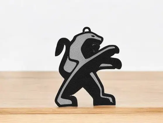 Peugeot logo keychain