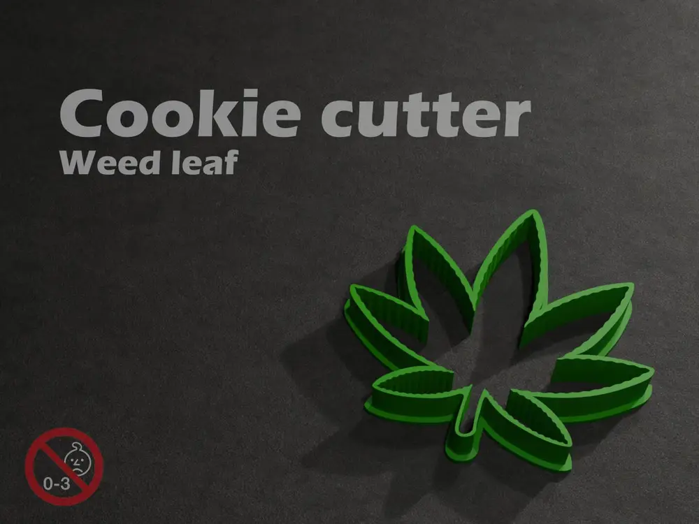 Weed leaf - Cookie cutter