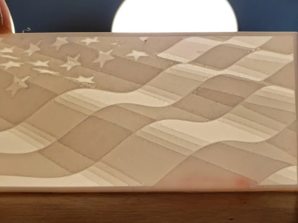 USA flag lithophane