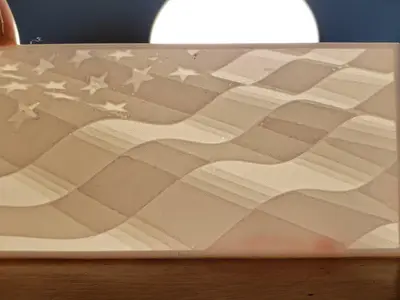 USA flag lithophane