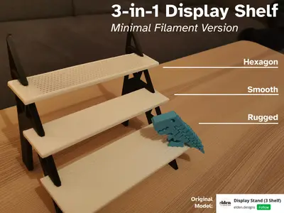 3-in-1 Display Shelf - Minimal Filament Version