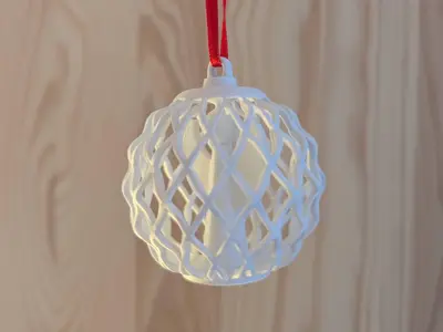 Christmas Ornament Hollow Bauble with Angel Ball