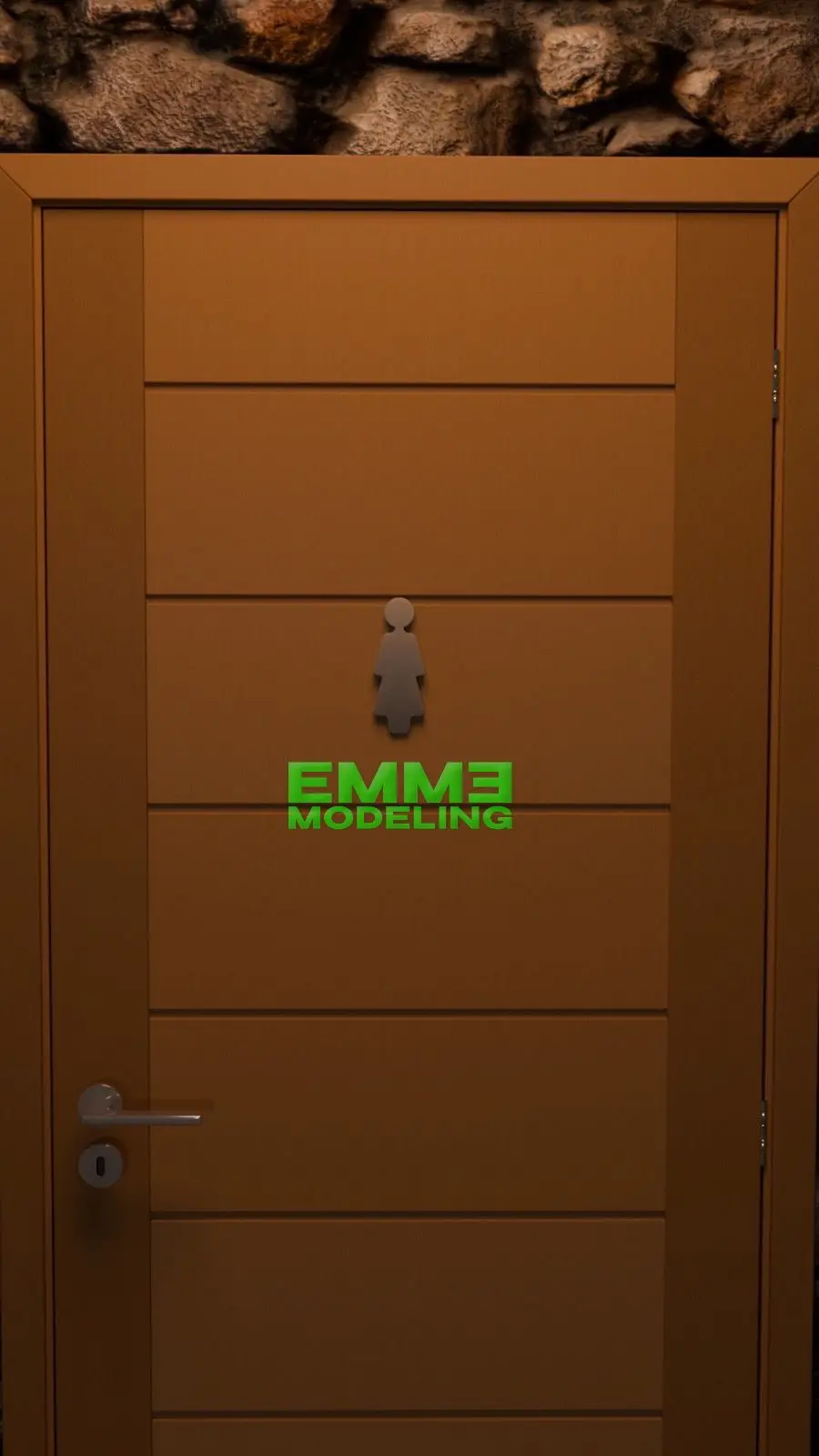 restroom door icons woman