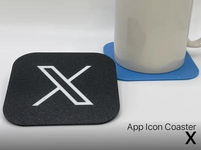 X - App Icon Coaster