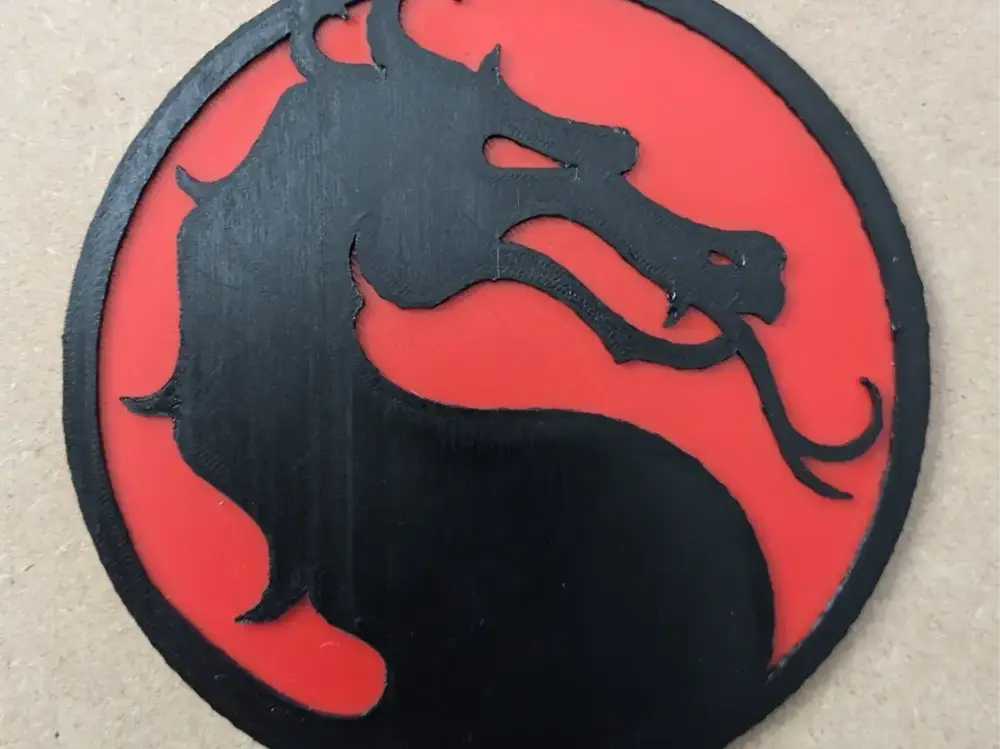 Mortal Kombat logo coaster