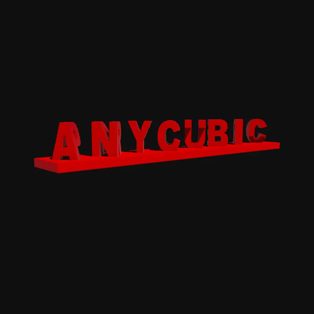 Anycubic Printer - Glow in Dark text