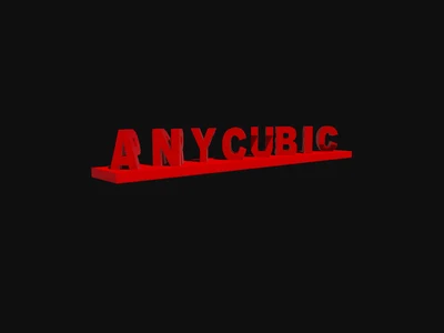 Anycubic Printer - Glow in Dark text