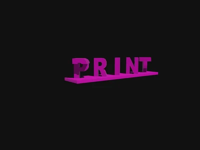 Print Time - Dual Illusion Text